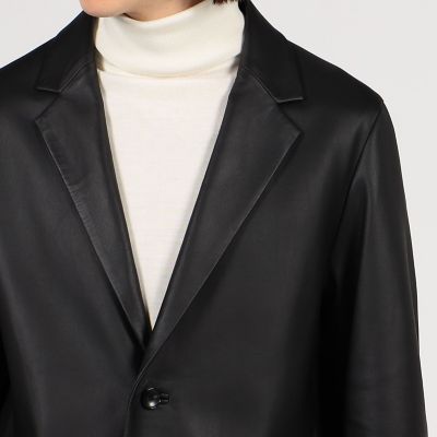 ラムレザー　シングルブレステッド２Ｂジャケット