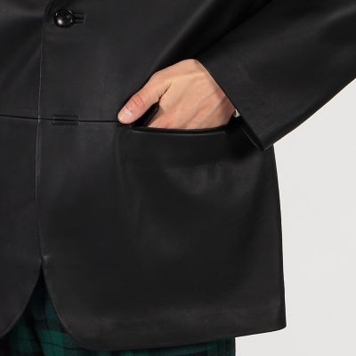 ラムレザー　シングルブレステッド２Ｂジャケット