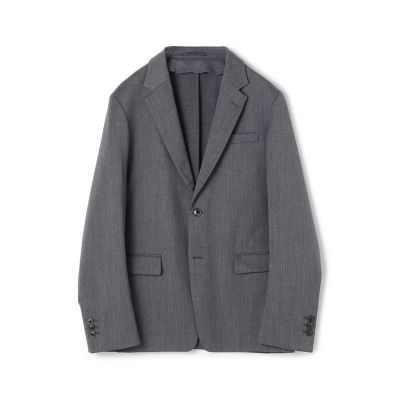 ウールポリエステルギャバジン　シングルブレステッド２Ｂジャケット