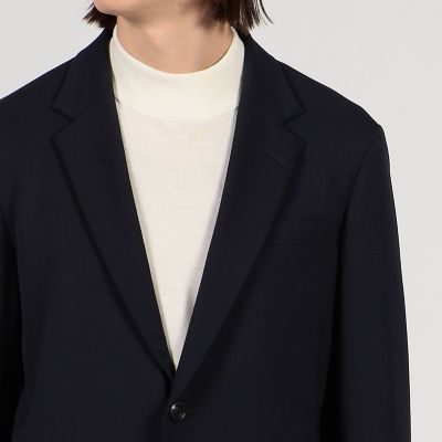 ウールポリエステルギャバジン　シングルブレステッド２Ｂジャケット