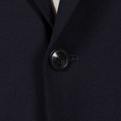 ウールポリエステルギャバジン　シングルブレステッド２Ｂジャケット