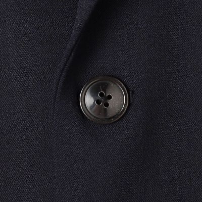 ウールポリエステルギャバジン　シングルブレステッド２Ｂジャケット