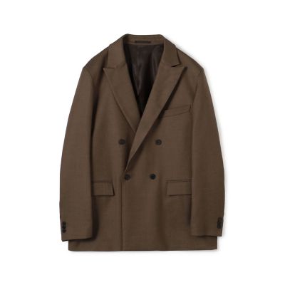 ウールデニムシャンブレー ダブルブレステッド4Bジャケット