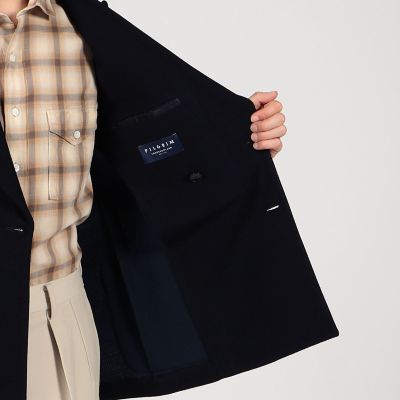 ウールコットンダブルニット　ダブルブレステッド６ＢブレザーＤＯＮＤＹ