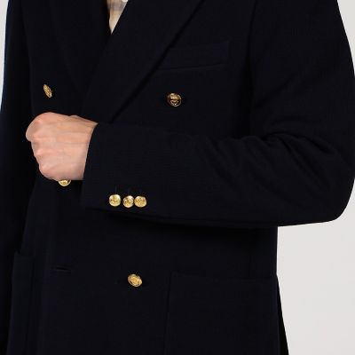 ウールコットンダブルニット　ダブルブレステッド６ＢブレザーＤＯＮＤＹ
