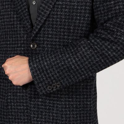 アクリルウールポリエステル　ジャガードニット　シングルブレステッド２Ｂジャケット