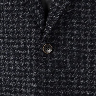 アクリルウールポリエステル　ジャガードニット　シングルブレステッド２Ｂジャケット