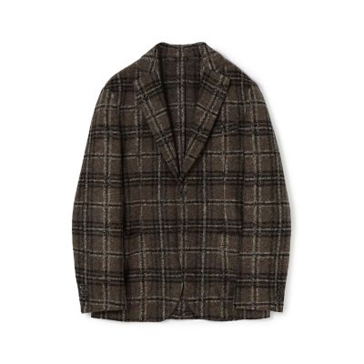アクリルウールポリエステル　ジャガードニット　シングルブレステッド２Ｂジャケット