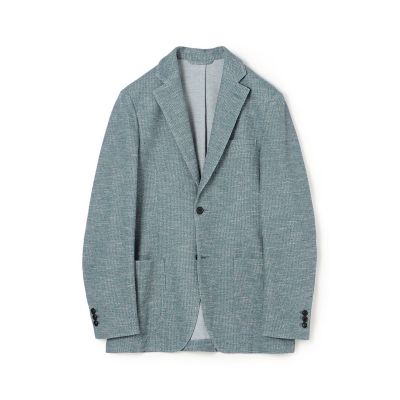 ポリエステルコットン シングルブレステッド2Bジャケット
