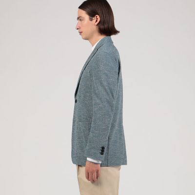 ポリエステルコットン シングルブレステッド2Bジャケット