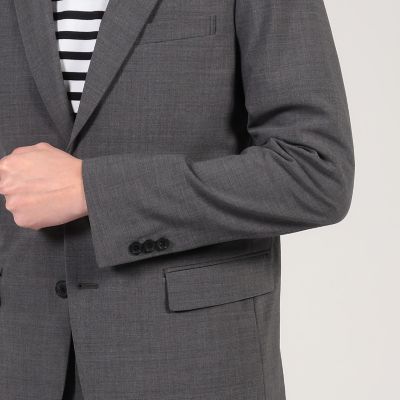 ウールポリエステル　シングルブレステッド２Ｂジャケット