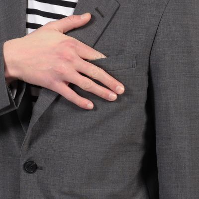 ウールポリエステル　シングルブレステッド２Ｂジャケット