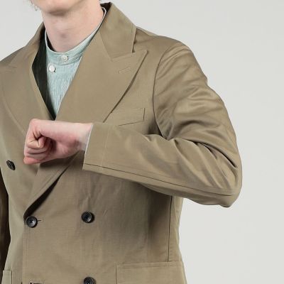 BEAMS F〉cotton wool suit brown ｜ビームスF