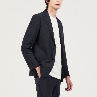 ナイロンポリウレタン シングルブレステッド2Bジャケット