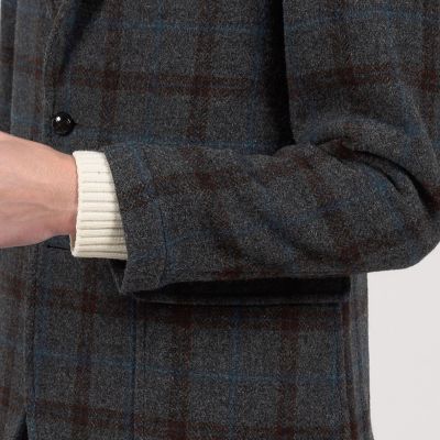 ウォッシュドツイード　シングルブレステッド　３Ｂジャケット