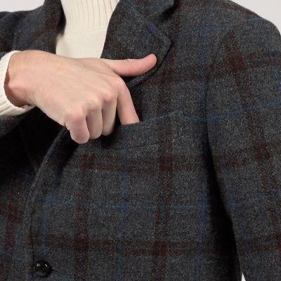 ウォッシュドツイード　シングルブレステッド　３Ｂジャケット