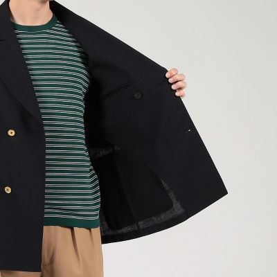 シェットランドウール　ダブルブレステッド　４Ｂジャケット