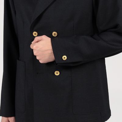 シェットランドウール　ダブルブレステッド　４Ｂジャケット