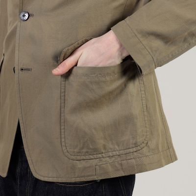 リネンコットン シングルブレステッド 3Bジャケット SONDRIO 