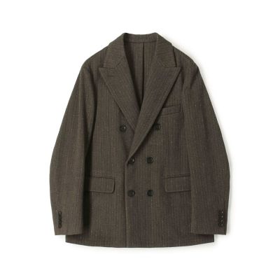 最終お値下げしました‼️新品☆マーロンエノンフィ ダブルボタンジャケット ウールストライプ ダブルブレステッド6Bジャケット | TOMORROWLAND