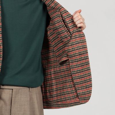 【希少】tomorrowland ガンクラブチェック　ジャケット シルクガンクラブチェック シングルブレステッド2Bジャケット