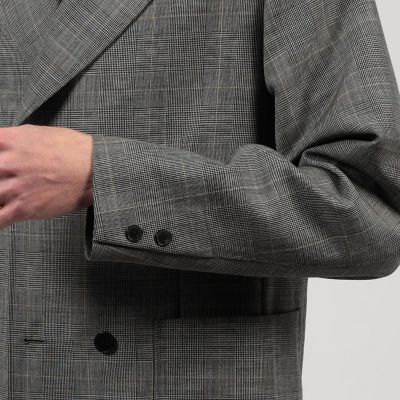 シェットランドウール ダブルブレステッド 4Bジャケット
