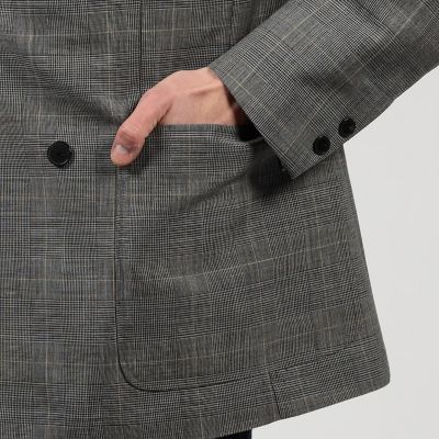 シェットランドウール ダブルブレステッド 4Bジャケット