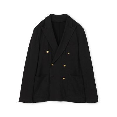 コットンレーヨンダブルニット ダブルブレステッド6Bブレザー