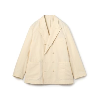 コットンシルクグログラン ダブルブレステッド8Bジャケット