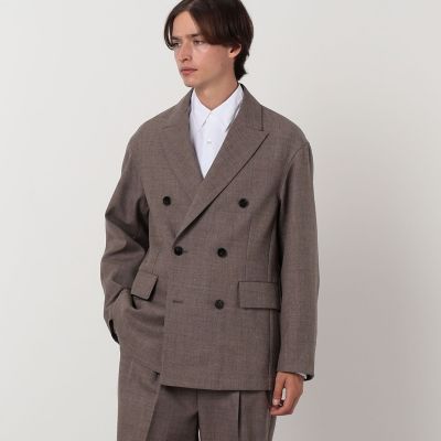 ウールツイル ピークドラペルダブルブレステッド 6Bジャケット