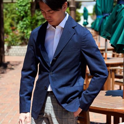 クレープウール　段返り３Ｂテーラードジャケット