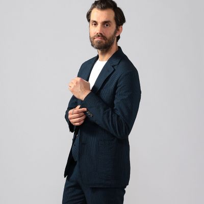 Deio　　ESTNATIONテーラードジャケット段返り３B　濃紺 Deio様専用 ESTNATIONテーラードジャケット段返り3B 濃紺 - メルカリ