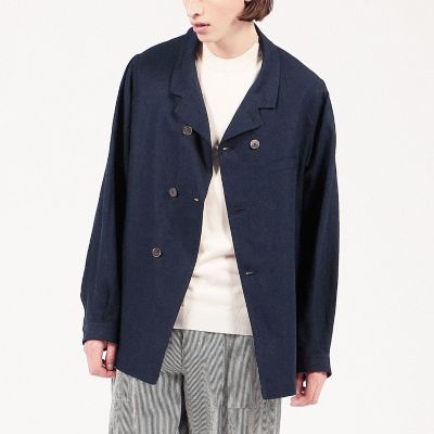 リネン ダブルブレステッドハーフコート | TOMORROWLAND (Men