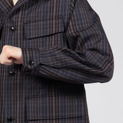シェットランドウールツイード　サファリジャケット