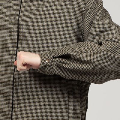 ポリエステル　ガンクラブチェックブルゾン