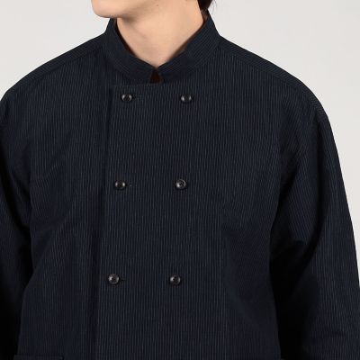 コットンリネンシルク　ダブルブレスト　シャツジャケット