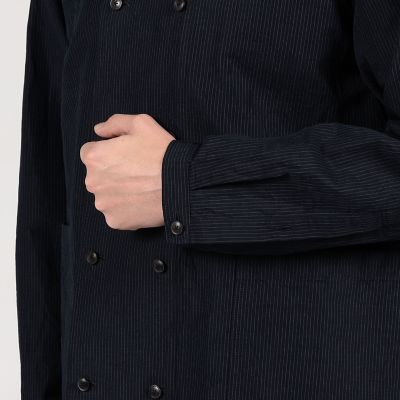 コットンリネンシルク　ダブルブレスト　シャツジャケット