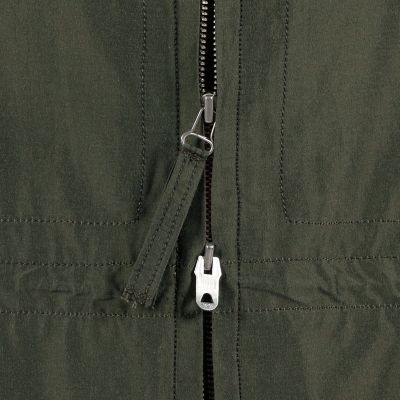 シルクコットンタフタ　フーデッドコート