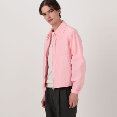 コットンナイロン ジップアップショートブルゾン MANTECO