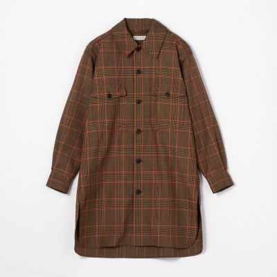 ハイブリッドツイード　ビッグシルエットシャツ