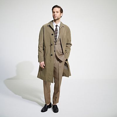 ポリエステルタフタ ベルテッドステンカラーコート 三越伊勢丹オンラインストア 公式