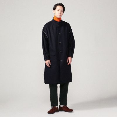 ＜TOMORROWLAND (Men)＞メランジフランネル　スタンドカラーコート