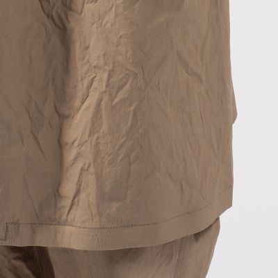 コットンシルクワッシャー　ダブルブレストノーカラーコート　ＬＹＲＩＡ