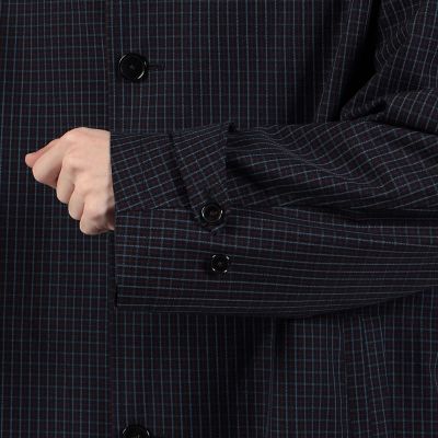シルクコットンボンディング　タッターソール　ステンカラーコート