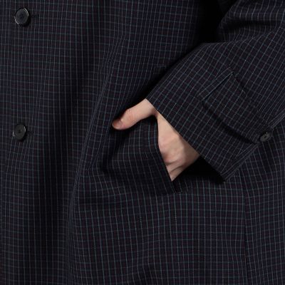 シルクコットンボンディング　タッターソール　ステンカラーコート