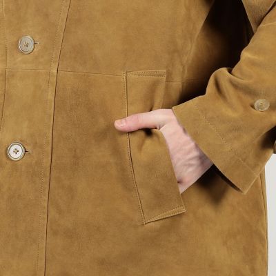 ゴートスウェード シングルブレステッド ハーフコート | TOMORROWLAND