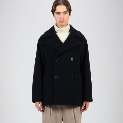 ラムウールモッサー ダブルブレステッド4B Pコート | TOMORROWLAND