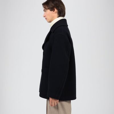 ラムウールモッサー ダブルブレステッド4B Pコート | TOMORROWLAND