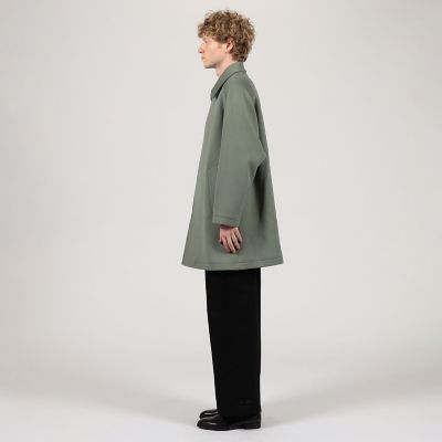 SUPER120'Sウール ショートベロア バルカラーコート