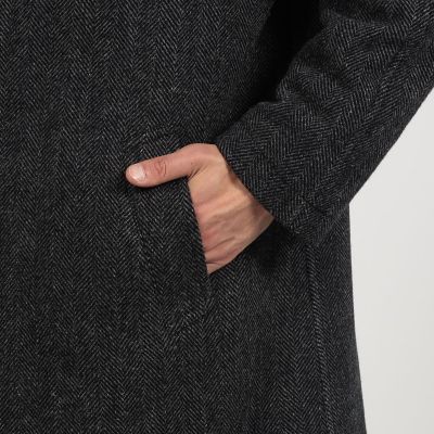 ブリティッシュウールツイード バルカラーコート ZANIERI